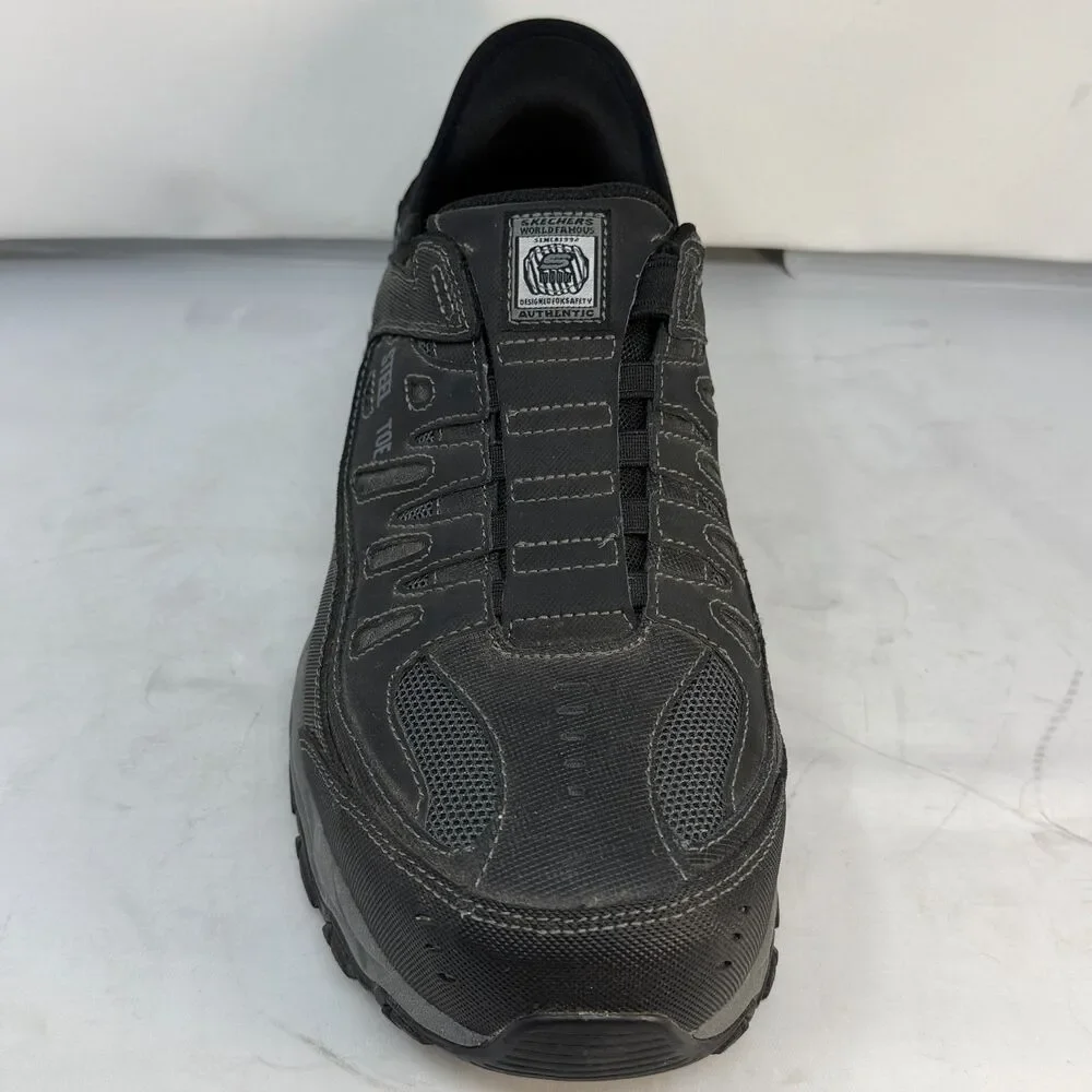 Skechers Slip-ins Cankton Faison Steel Toe Work Shoes Mens 10.5 Black 200211/BLK